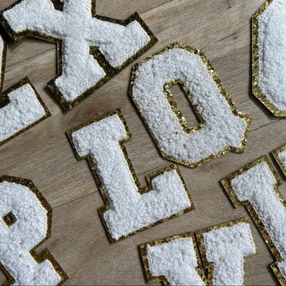 Iron on glitter patch letters - Picture 2 of 2